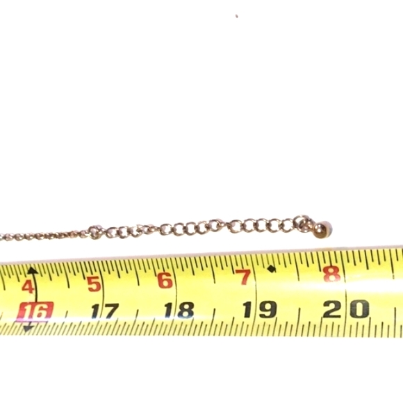 H & M GOLD-TONE LIGHT BLUE FACEted OVAL RHINESTONE COLLAR CHOKER 20" NECKLACE - Picture 6 of 9